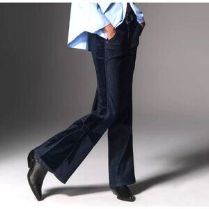 Anthropologie Maeve Bow Peep High-Rise Flare Jeans 22W PLUS SIZE